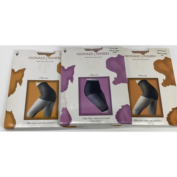 Donald J Pliner Other - Donald J Pliner Pantyhose Size L Alta Mode Capri And 2 Ultra Sheer Control Top